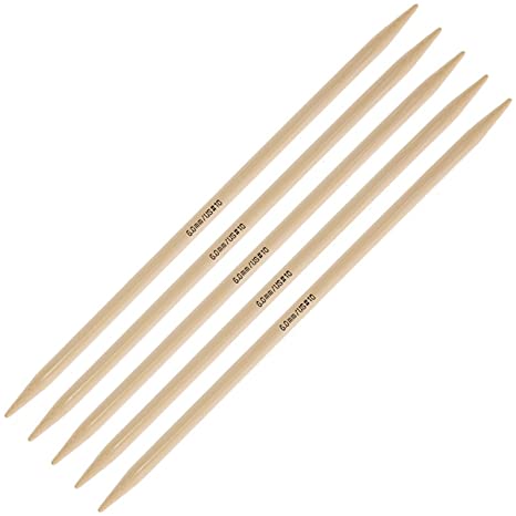 14 Inch Single Point Bamboo Knitting Needles Set for Beginners, 18 Pairs US  Size 0-15 (2.0-10.0mm) Straight Wooden Knitting Needles, Long Wood Needles