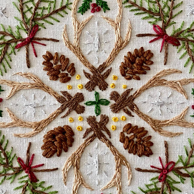 Stitches by Tiff Woodland Mandala Sampler Craft DIY Embroidery Kit