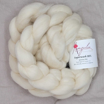 Anzula Superwash Blue Faced Leicester Roving Wool Fiber