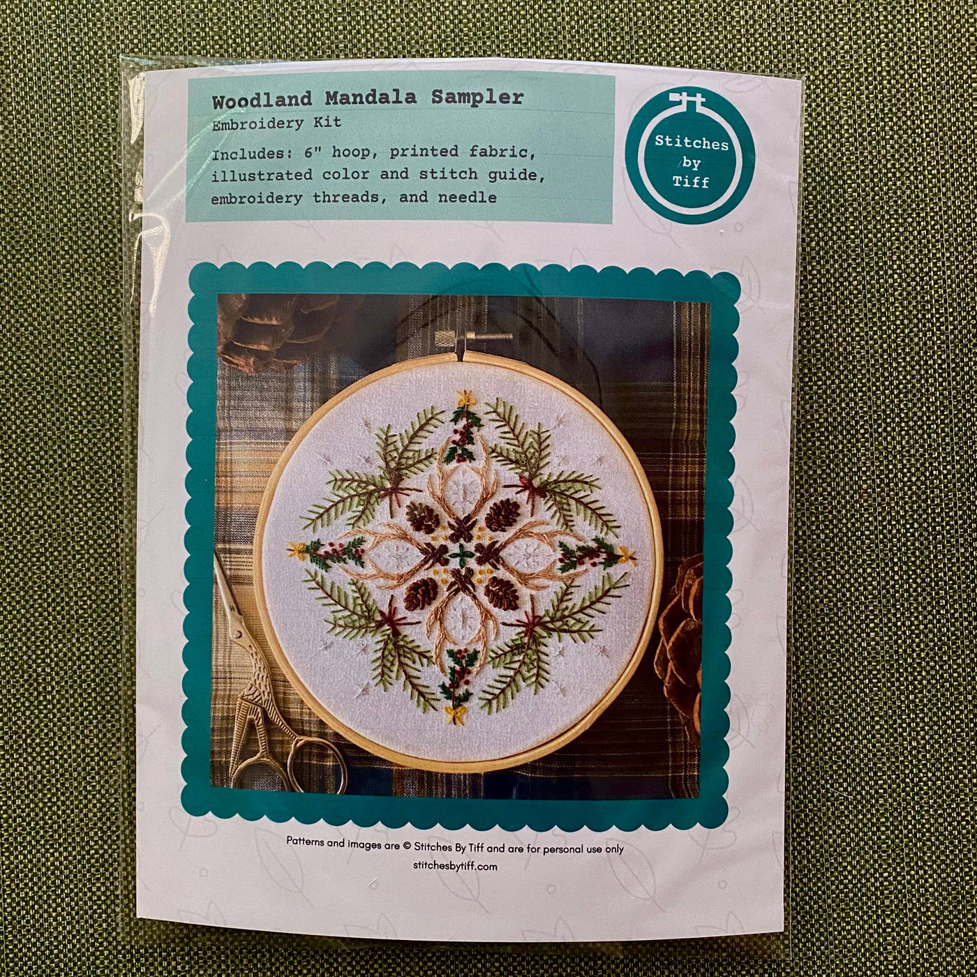 Stitches by Tiff Woodland Mandala Sampler Craft DIY Embroidery Kit