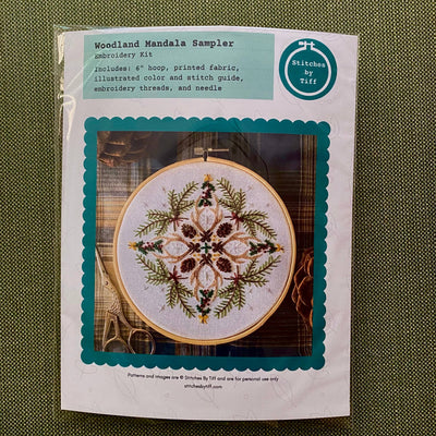 Stitches by Tiff Woodland Mandala Sampler Craft DIY Embroidery Kit