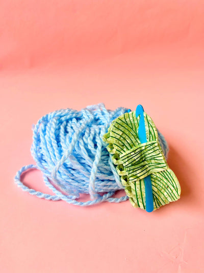The Peach Fuzz Crochet Yarn Hair Claw