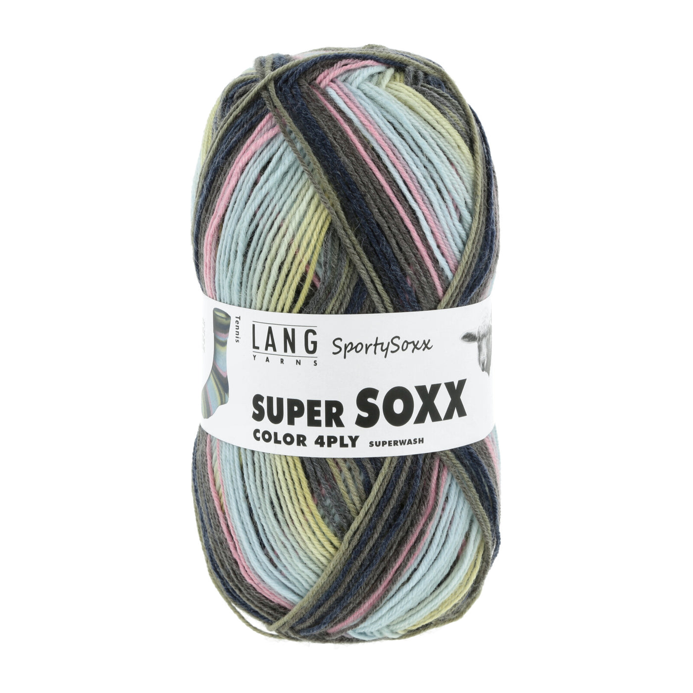 Lang Super Soxx Sporty Sox Fingering Wool Nylon Blend Knitting Yarn