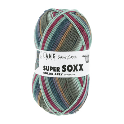 Lang Super Soxx Sporty Sox Fingering Wool Nylon Blend Knitting Yarn