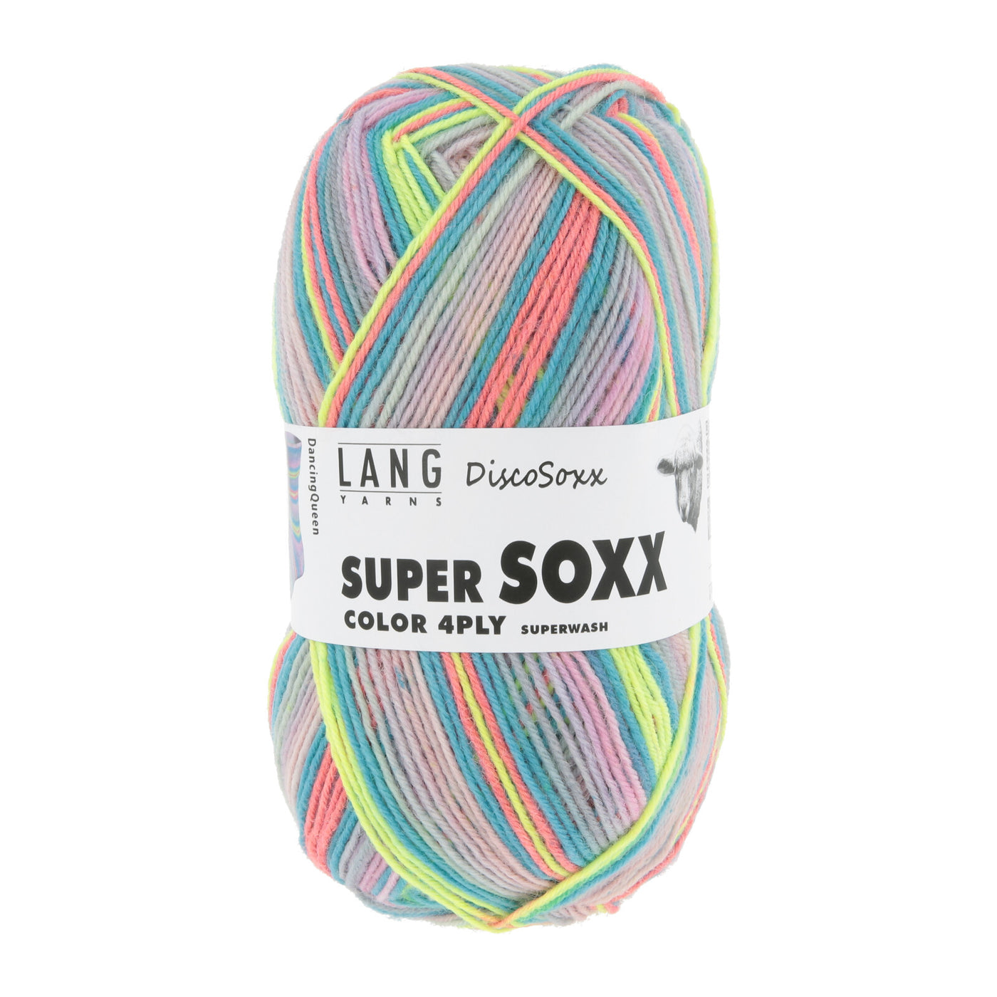 Lang Super Soxx Disco Soxx Fingering Wool Nylon Blend Knitting Yarn