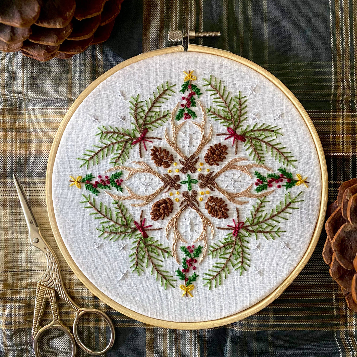 Stitches by Tiff Woodland Mandala Sampler Craft DIY Embroidery Kit