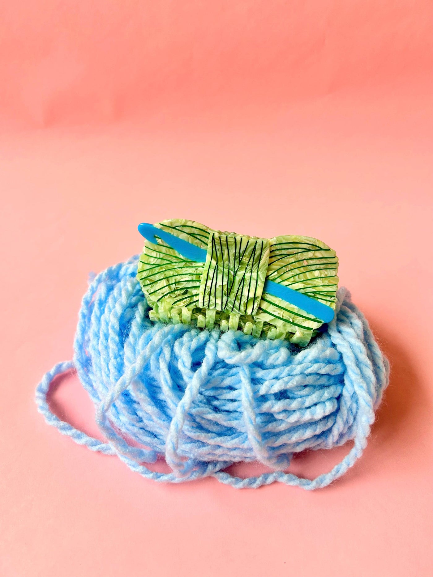 The Peach Fuzz Crochet Yarn Hair Claw