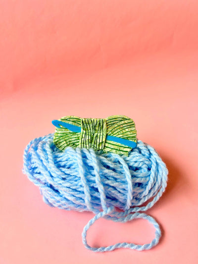 The Peach Fuzz Crochet Yarn Hair Claw