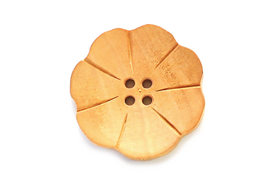 Skacel Wood Flower Round Button