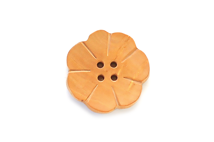 Skacel Wood Flower Round Button