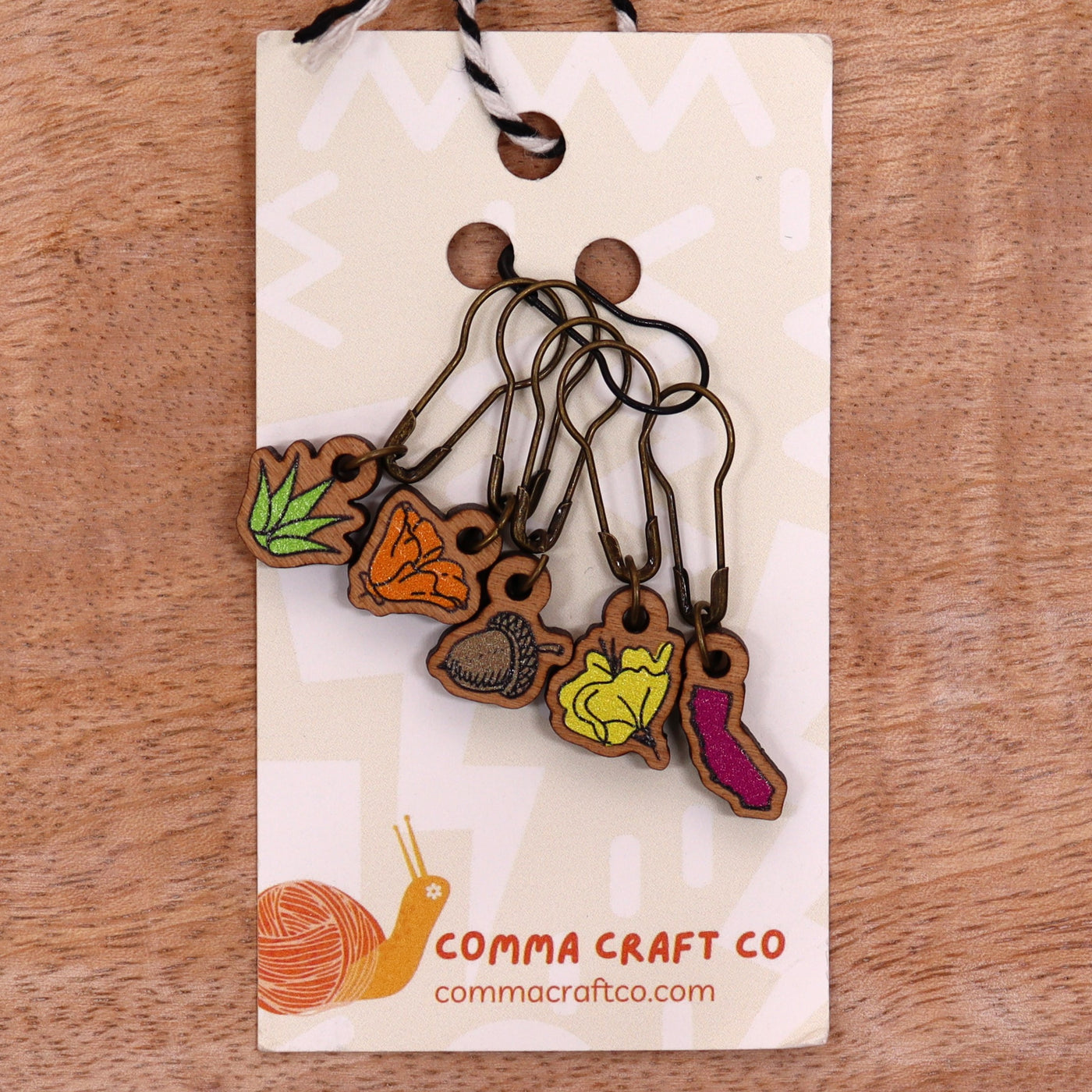 Comma Craft Co California Native Stitch Markers