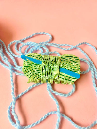 The Peach Fuzz Crochet Yarn Hair Claw