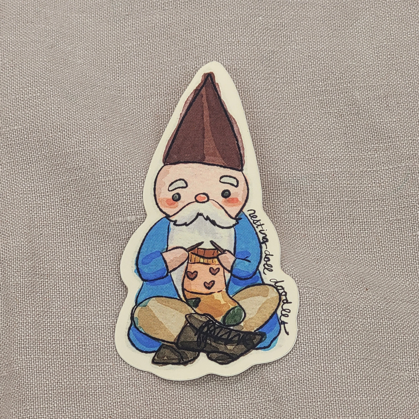 Nestingdoll Doodles Crafty Gnomes Vinyl Sticker