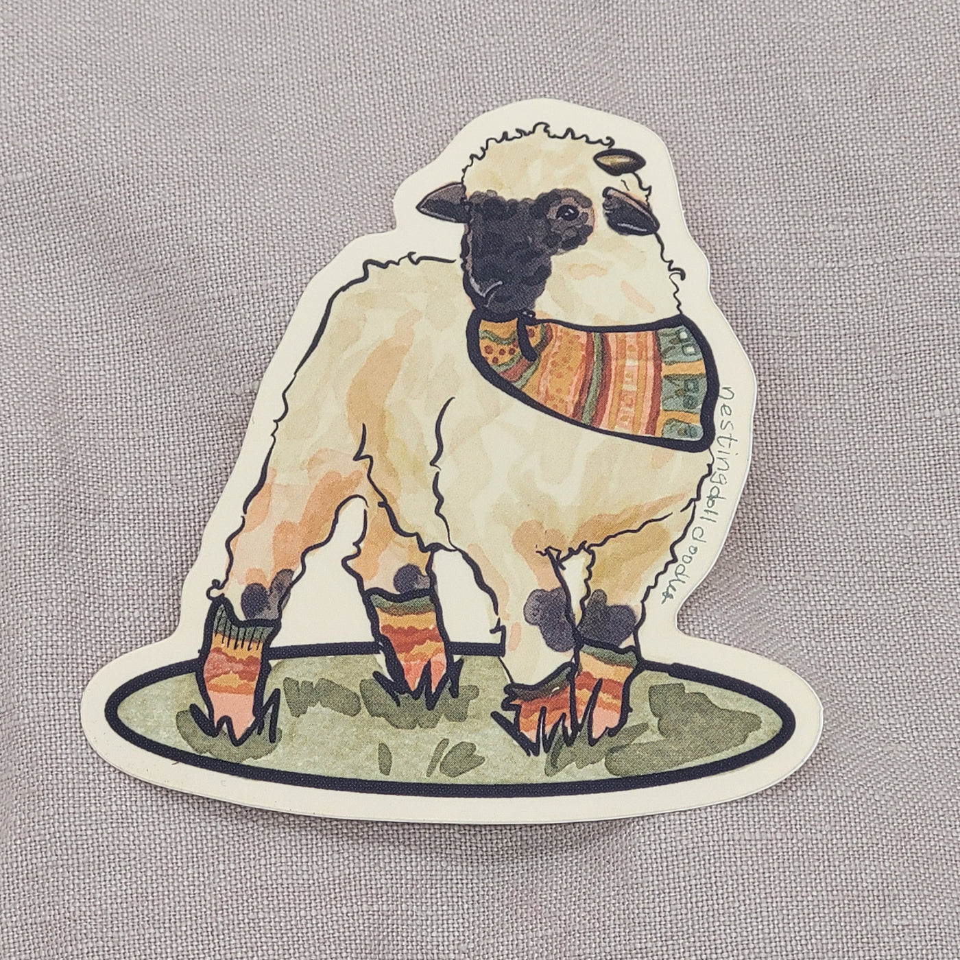 Nestingdoll Doodles Fiber Friends Vinyl Sticker