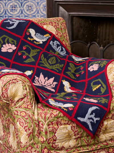 West Yorkshire Spinner Morris DK Strawberry Thief Blanket Kit