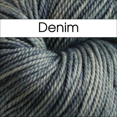 Anzula Squishy Yarn in Denim - Fillory Yarn