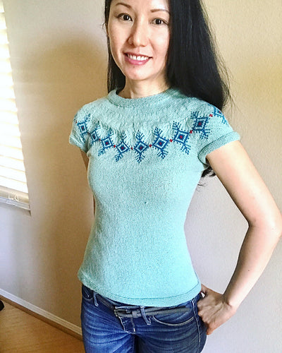 Kadri Circular Yoke Sweater by Wendy Link