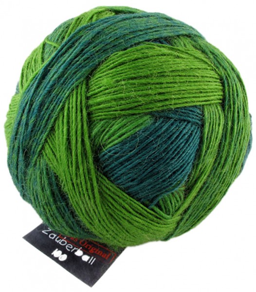 Schoppel Wolle Zauberball 100 Merino Yarn - Green 
