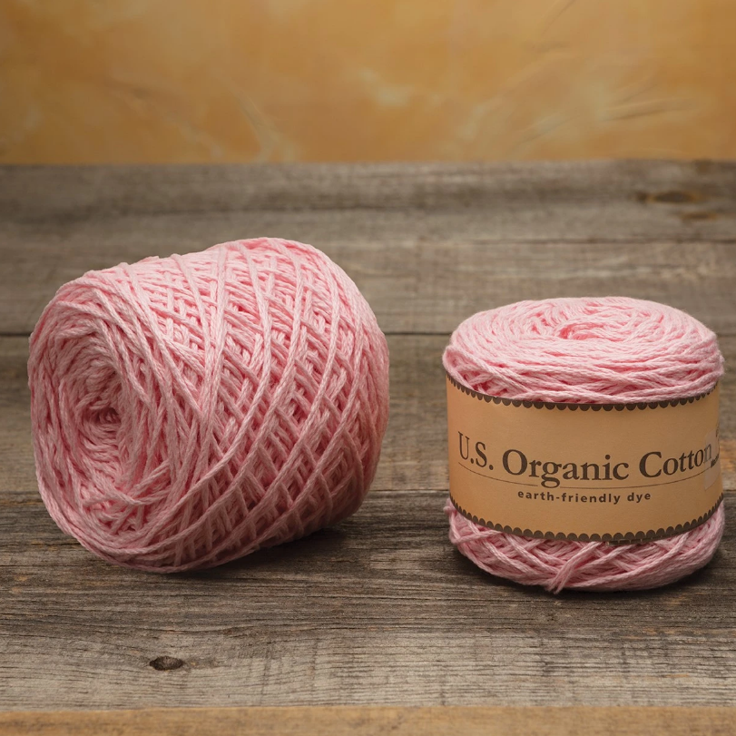 Organic Cotton Balls Sport Weight Yarn | Baby Pink