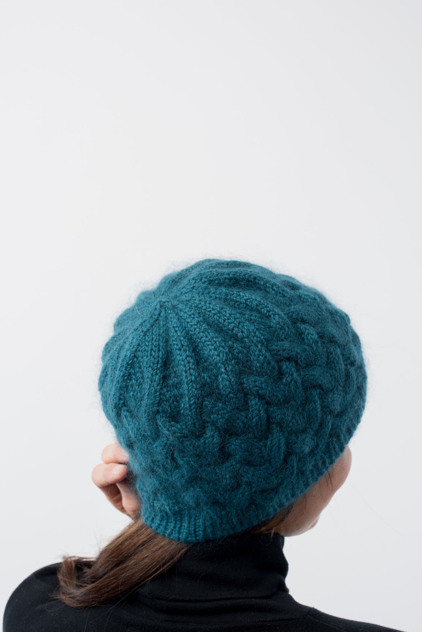 Shibui Knits Rise Cable Hat & Cowl (Drift + Silk Cloud)