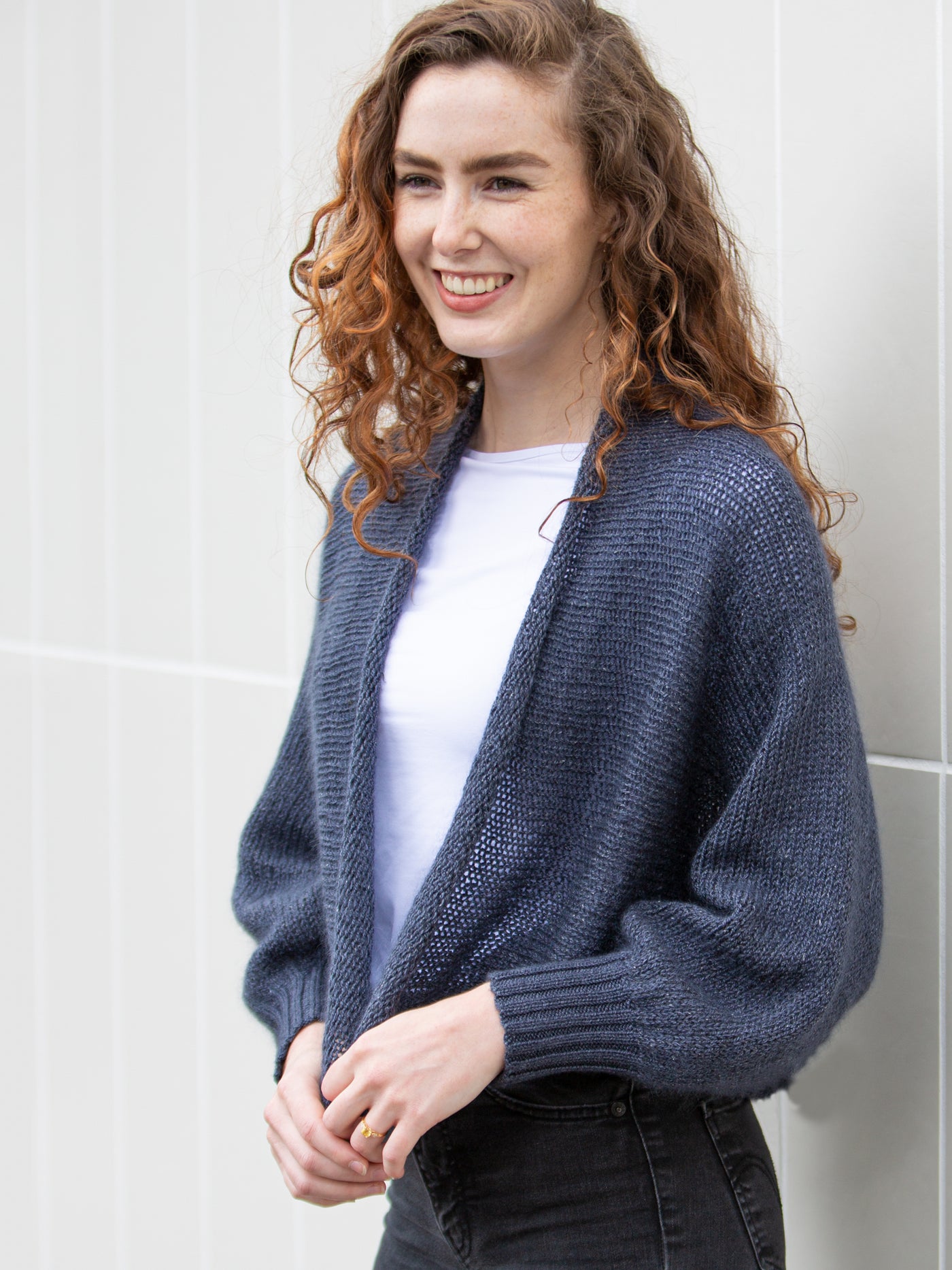Shibui Knits Virga Cardigan (Tweed Silk Cloud + Lunar)