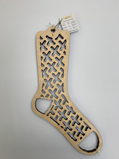 Wooden Sock Blockers - Large Crisscross
