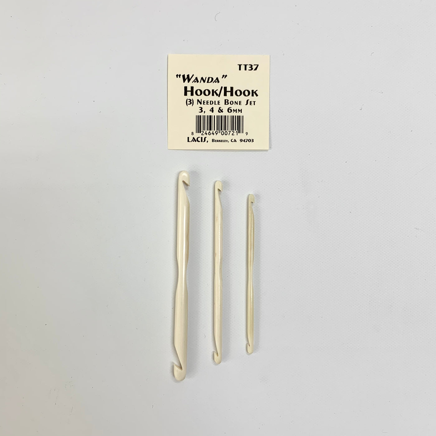 Lacis Hook - Hook Wanda Bone Needle Set - FIllory Yarn