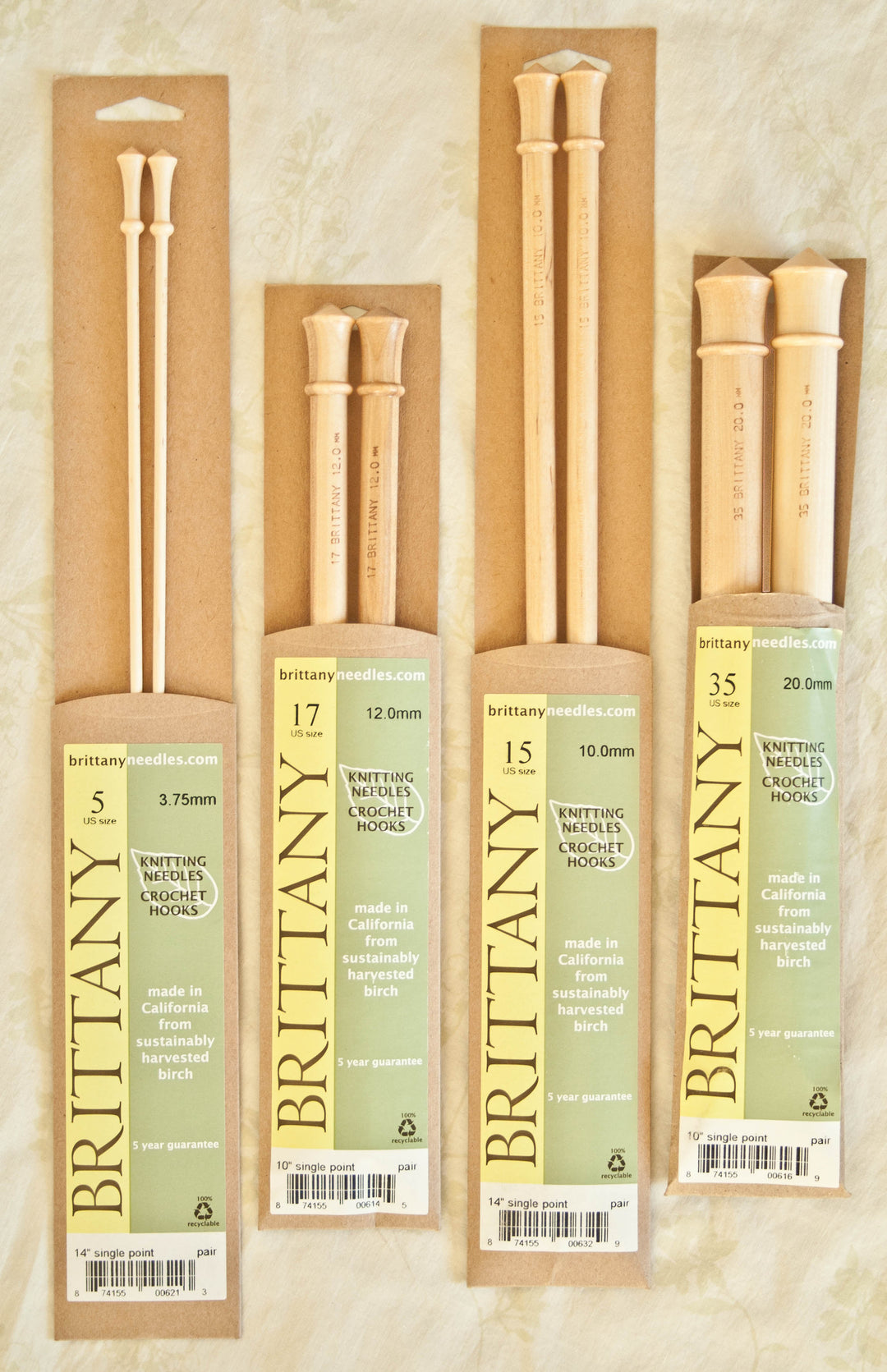 Brittany Birch Wood Single Point Knitting Needles – Fillory Yarn