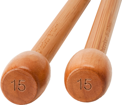 Single Point ChiaoGoo Patina Bamboo Needles - Number 15 