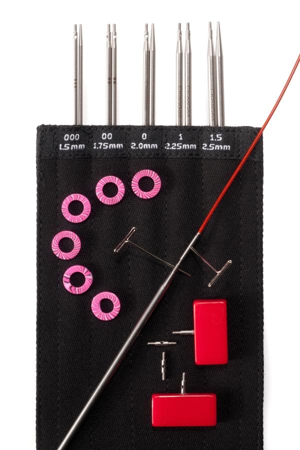 ChiaoGoo Twist Stainless Steel 5 inch Lace Interchangeable Knitting Needle Set