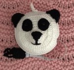 Retractable Crochet Animal Tape Measure - Panda