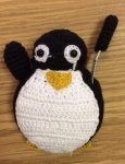 Retractable Crochet Animal Tape Measure - Penguin