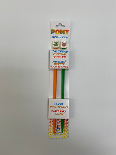 Pony Children's Plastic Knitting Needles