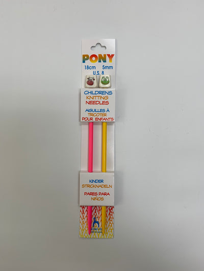 Pony Children's Plastic Knitting Needles