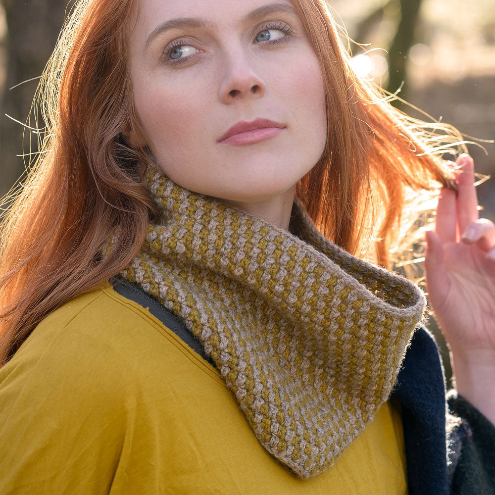 Lore Knotts View Cowl by The Fibre Co.